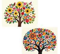 (2 Pack) Árbol Diamond Painting Adultos Kit Para 135x100cm L-1506