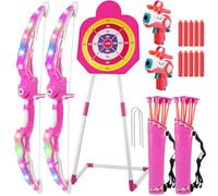 2 Pack Arco y Flechas para Niños,Tiro con Arco Niños, Juegos Exterior Niños