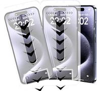 2 Pack Arctiqo 3-in-1 Screen Protector for iPhone 17 Pro Max, HD and Privacy Tempered Glass Film Screen Protector, Invisible Artifact Screens Protectors, Dust Free without Bubbles (HD,13pro)