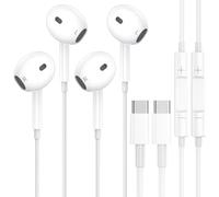 2 Pack Auriculares con Cable Tipo C para iPhone 17/16/15 Pro MAX, Estéreo HiFi Auriculares USB C Aislamiento de Ruido con Micrófono Control de Volumen para iPad Pro, Galaxy S23/S22/S21/S20/Ultra