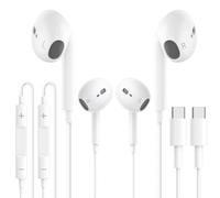 2 Pack Auriculares USB C para iPhone 16 15 Pro MAX, Auriculares con Cable Tipo C, A-uriculares In Ear Cancelacion Ruido con Micrófono y Control de Volumen para Galaxy S25 S24 S23 S22 S21 Plus Ultra