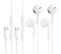 2 Pack Auriculares USB C para iPhone 15 Plus Pro MAX, Auriculares con Cable Tipo C, Auriculares In Ear Cancelacion Ruido con Micrófono y Control de Volumen para Galaxy S24 Plus Ultra S23 Ultra S22