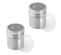 2 Pack Azucarero Dosificador de Acero Inoxidable para Chocolate, Azúcar en Polvo, Sal, Cacao, Harina, Café - Espolvoreador Multiusos para Cocina y Repostería
