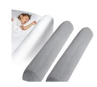 2 Pack Barandilla 127 x 20 x 15 cm, Protección de la Cama Inflable con Bomba Manual, Riel de Cama Deslizante para Niños Pequeños, Camas Dobles y Camas Plegables, Camas de Matrimonio (Gris)