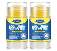 2 Pack Barra de Urea 60% + Ácido Salicílico 2% - Crema stick para talones agrietados, pies secos y durezas - Absorción rápida, no grasa, exfolia suavemente - 40g