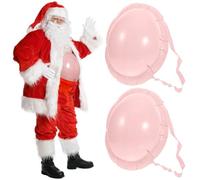 2 Pack Barriga Inflable de Papá Noel , Vientre Falso de Papá Noel , Barriga Inflable para Disfraces de Navidad Carnaval Vientre Embarazada Vientre de Cerveza Jorobado