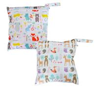 2 Pack Bolsa de pañales, Organizador de pañales con Cremallera, Bolsa Impermeable, Reutilizable wetbag para Ropa húmeda de bebé, Bolsa para la Piscina, el Gimnasio y la Playa