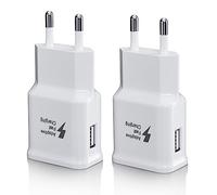 2-Pack Cabeza Cargador, Adaptador de Enchufe de Carga USB 5V/2A Compatible con Samsung Galaxy S23 S22 S21 S20 S10 S10e S7 S8 S9/Edge/Plus/Active, A71,A54,A13,M53 5G, Cargador Movil Carga Rapida