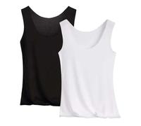 2 Pack Camisetas Tirantes Mujer Deporte Verano Basica Tops Deportivos Fitness Gym sin Mangas Tank Suave Ligera Casual Yoga Top Deportiva Correr Atlético Gimnasio Shirt Blusa Interiores Talla Grande