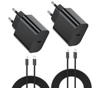 2-Pack Cargador Carga Rapida for iPhone 14/14 Pro/14 Pro Max/14 Plus 13 12 11 SE XR X XS 8 7, iPad Air Mini, AirPods, 25W USB C Carregador Enchufe Rapido Adaptador Charger Corriente con 2M Cable