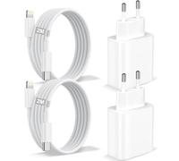 2 Pack Cargador iPhone Carga Rapida y Cable USB C a Lightning 2M, 20W Cargador Tipo C Carga Rapida Enchufe USB C para iPhone 14/14 Pro /14 Pro MAX /14 Plus /13 12 11 X XS XR, iPad Air Mini