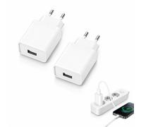 2-Pack Cargador USB 5V 2A 10W Universal Enchufe de Carga | Mini Cabezal Cargador Pared Carga Rápida USB Adaptador para iPhone Samsung Huawei Pulseras Inteligentes Luces LED Tabletas