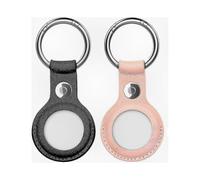 2-pack Case Suitable for Certain Brands, Genuine Leather Case for Key Tracking Devices, Easy Carry Holder Cover for Keys, Backpacks, and Liner Bags