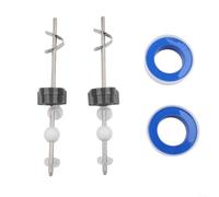 2 Pack Chrome Lift Rod Assembly 18mm Ball For Sink | Chrome Metal Finish, 18mm Ball Diameter, Fits PS2673 PS469 PSB327, Smooth Lift Rod Operation, Bathroom Sink Repair