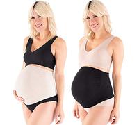 2 Pack Cintur¨®n de Maternidad Embarazada y Extensor de Cintura Sin Costura