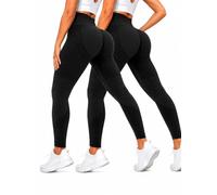 2 Pack Compression Leggings for Women, High Waisted Anti Cellulite Tummy Control Seamless Workout Yoga Pants (2 Pack - 4,XXL)