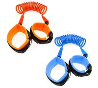2 Pack Correa de muñeca antipérdida, 1.5m Correa de Muñeca Antipérdida para Niño, Ajustable de Cinturón de Seguridad Suave Elástica Caminando Mano Arnés Elástico Cuerda de Alambre