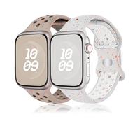 2 Pack Correa para Apple Watch 45mm 40mm 44mm 42mm 46mm 49mm 41mm 38mm,Band Silicona para Apple Watch Series10 9 8 7 6 5 4 3 SE Ultra 2/1 Nike Reloj Pulsera iWatch Band,Correas Deportiva Hombre/Mujer
