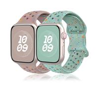 2 Pack Correa para Apple Watch 45mm 40mm 44mm 42mm 46mm 49mm 41mm 38mm,Band Silicona para Apple Watch Series10 9 8 7 6 5 4 3 SE Ultra 2/1 Nike Reloj Pulsera iWatch Band,Correas Deportiva Hombre/Mujer