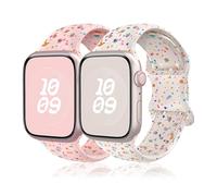 2 Pack Correa para Apple Watch 45mm 40mm 44mm 42mm 46mm 49mm 41mm 38mm,Band Silicona para Apple Watch Series10 9 8 7 6 5 4 3 SE Ultra 2/1 Nike Reloj Pulsera iWatch Band,Correas Deportiva Hombre/Mujer