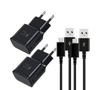 2 Pack DBZYLN Cargador con Cable Micro USB 150cm Compatible con Samsung Galaxy S7 S7 Edge S6 Edge S4 J8 J7 J6 J5 A6 Note 5 4, Tab S Tab S2, Moto G5, E6, E5, E4 USB Carga Rapida Rapido Charger -Negro