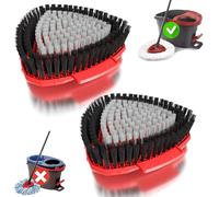 2 Pack de cabezales de repuesto para fregona giratoria compatibles con Vileda EasyWring de 1 depósito, con cerdas de repuesto para fregar, limpiar suelos duros de cocinas, baños, piscinas y terrazas.