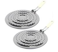 2 Pack de doble espesor difusor de calor reductor de llama protector de llama, Acero inoxidable para cilindros eléctricos y de gas