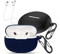 [2-Pack] easyBee Funda Compatible con Xiaomi Buds 3T Pro, con 2 mosquetones 2 Correas antipérdida, Funda de Silicona líquida Ultrafina a Prueba de Golpes, Funda para Auriculares Bluetooth