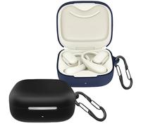 [2-Pack] easyBee Hülle Kompatibel mit Huawei FreeArc Open Ear Earbuds [mit 2 Karabiner], Liquid Silikon Case Ultradünn Stoßfest Schutzhülle Bluetooth Kopfhörer Tasche - Schwarz und Blau