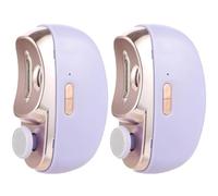 2 Pack Electric Nail Clippers | 3 In1 Fingernail Trimmer, Polisher and Clip Storage with LED | USB-C Rechargeable and 2 Speeds | Electric Nail Cutter Safe for Baby, Kids, Adult, Seniors, Caregivers