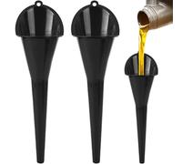 2 Pack Embudo de combustible, Embudo de boca larga manos libres, kit de embudo de gasolina portátil universal, reabastecimiento de combustible de coche, embudo de aceite de cuello largo,29CM,Negro