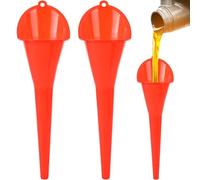 2 Pack Embudo de combustible, Embudo de boca larga manos libres, Kit de embudo de gasolina portátil universal, Reabastecimiento de combustible de coche, Embudo de aceite de cuello largo,29CM,Rojo