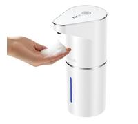 2 Pack Fantictas Dispensador Automático de Jabón, Dispensador de Mano Sin Contacto de Montaje en Pared Recargable de 3 Velocidades, Dispensador Eléctrico Ajustable de 350ml con Sensor de Movimiento