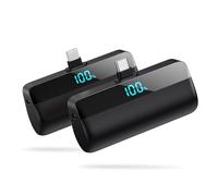 [2 Pack] Feob Mini Power Bank para iPhone 17/16/15 Serie, 5200mAh PD 3A USB C Cargador Portátil Ultra Compacto Batería Externa Powerbank con Pantalla Digital Compatible con iPhone 17/16/15 Samsung etc