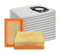 2 Pack Filtros HEPA con 12 Bolsas de Polvo para Aspiradora | Compatible con Kärcher WD4 WD5 WD5P WD6 WD6P Premium MV4 MV5 MV6 | Número de Pieza para Filtro HEPA: 2.863-005.0, KFI 4410