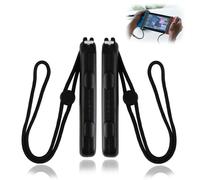 2-Pack Gamepad Straps with Joystick Caps and Adjustable Wrist Strap, Compatible with Switch Controllers, Portable Accessory for Switch Games, Automatic Lock, Black