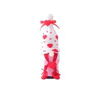 2 Pack Gnomos suecos Botella de Vino Toppers Día de San Valentín Gnomo Cubiertas de botellas de Vino Corazón Rosa Inicio Decoraciones de Boda Regalo de Fiesta
