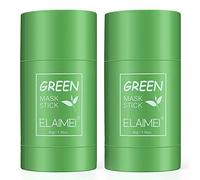 2 Pack Green Mask Stick, potente mascarilla de arcilla purificadora de té verde, limpieza profunda, control de aceite, eliminación de espinillas para todo tipo de piel, mujeres, hombres (2 pack)