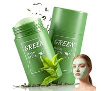 2 Pack Green Tea Mask Stick, Mascarilla Arcilla Purificante, Green Mask Stick de té Verde Limpieza Profunda de Poros, Control de Grasa, Hidratante para Piel Mixta y Grasa