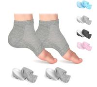 2-Pack Height Max Socks, Height Increase Socks, Invisible Silicone Shoe Lift Heel Pads, Fully Wrapped Inserts Increase Insoles Breathable Socks Soles for Height Insoles, Shoe Insert (G,3.5cm)