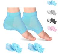 2-Pack Height Max Socks, Height Increase Socks, Invisible Silicone Shoe Lift Heel Pads, Fully Wrapped Inserts Increase Insoles Breathable Socks Soles for Height Insoles, Shoe Insert (J,3.5cm)