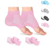 2-Pack Height Max Socks, Height Increase Socks, Invisible Silicone Shoe Lift Heel Pads, Fully Wrapped Inserts Increase Insoles Breathable Socks Soles for Height Insoles, Shoe Insert (A,2.5cm)