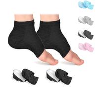 2-Pack Height Max Socks, Height Increase Socks, Invisible Silicone Shoe Lift Heel Pads, Fully Wrapped Inserts Increase Insoles Breathable Socks Soles for Height Insoles, Shoe Insert (C,2.5cm)