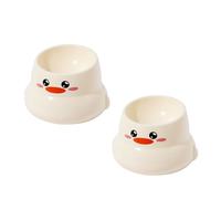 2 Pack High Foot Protecting Cervical Spine Bowl Hermoso Plato Mejorado para Gatos Inclinados para Posturas de Alimentación Saludables Senior Cats Care Dish