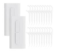 2-Pack Hilo Dental, Arcos Dentales, Seda Dental Dental Floss Dispenser, Hilo Dental Con Mango Refillable Floss Box, Dental Care Tools, 20 Count, White