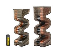 (2 Pack) KIWIFOTOS AAA batería organizador caso + AA escalera de batería estante de almacenamiento hasta 35 AAA + 27 pilas AA con probador de batería IK.EA Skadis Pegboard montaje