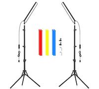 2 Pack Led Luz Video Varita Stick, Obeamiu 5600K Kit de iluminación de vídeo de fotografía con 160cm Soporte de Trípode para Estudio fotográfico/Video Fill Light/Retrato de colección/Live Streaming