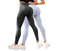 2 Pack Leggins Anticeluliticos Mujer Original, Leggings Anticelulitis Mujer 3D, Mallas de Compresión, Leggins para la Celulitis, Opacos Para Moldear La Figura, Pantalones de Fitness, Yoga Pantalones