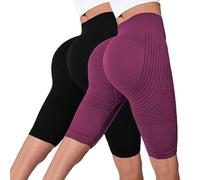 2 Pack Leggins Cortos Mujer Push Up Leggins Anticelulíticos Mujer Leggings Pantalones Verano Deportivos Anticelulitis 3D Compresión Lipedema Mallas Reductores Lipedema Deporte para Fitness y Yoga