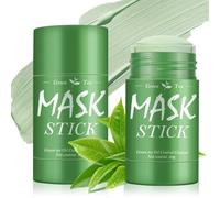 2 Pack Mascarilla de Arcilla purificadora de té verde,green tea deep cleanser mask,Máscara de Té Verde,Mascarilla de Arcilla Purificadora de téVerde,Minimiza poros y puntos negros